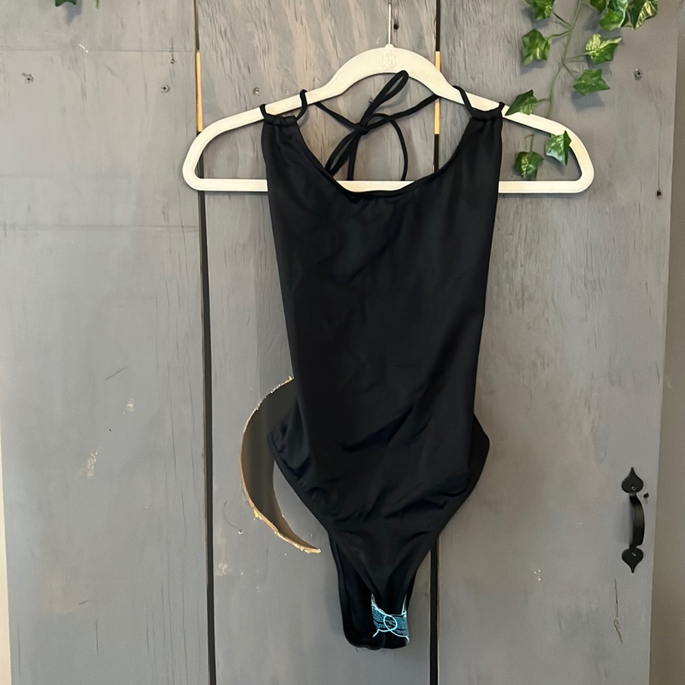 TOPSHOP SWIMSUIT BLACK SIZE M